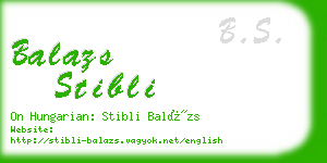 balazs stibli business card